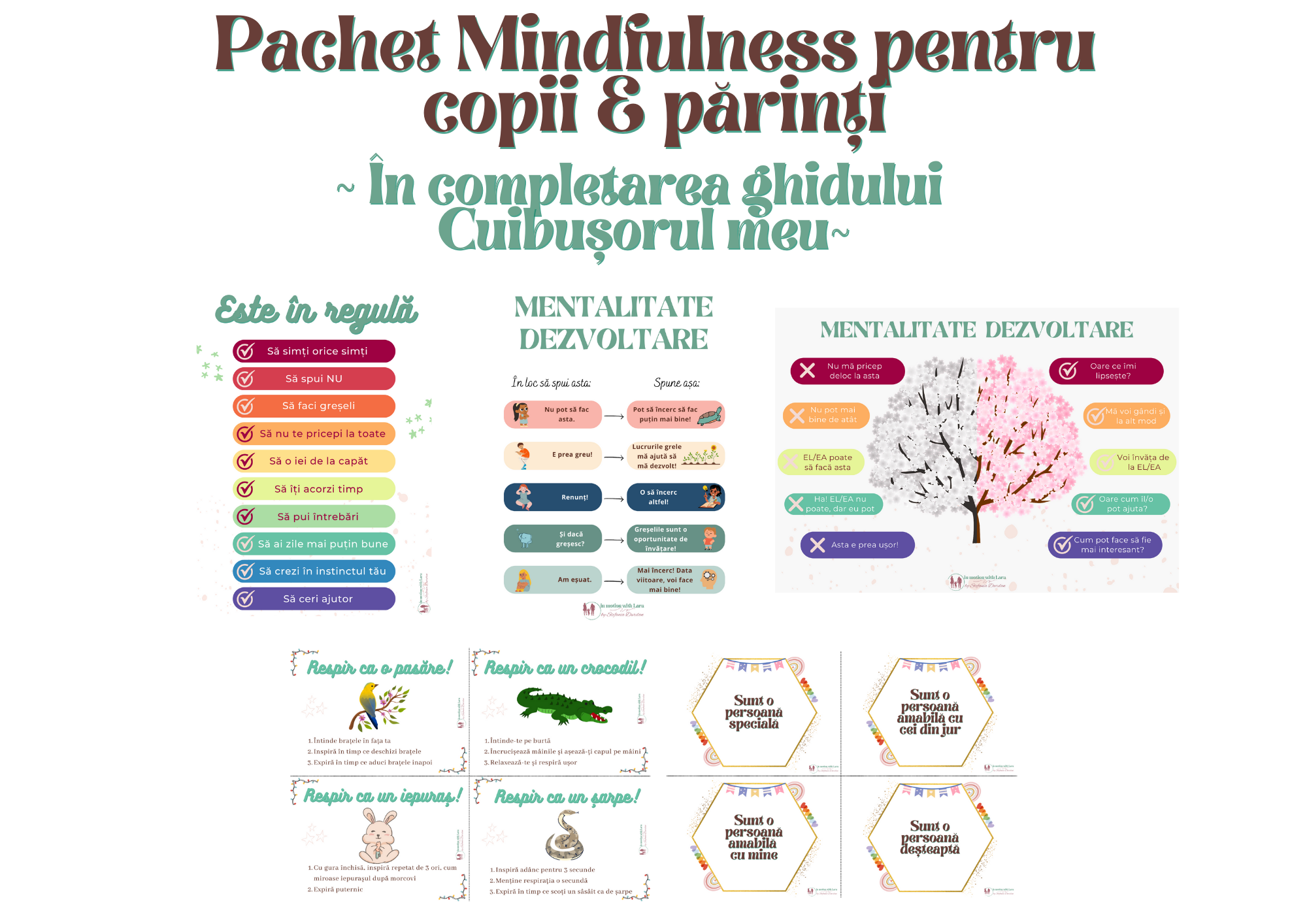 Pachet Mindfulness - părinți și copii - Creează un mindset pozitiv! 3 Pachet Mindfulness - părinți și copii - Creează un mindset pozitiv!
