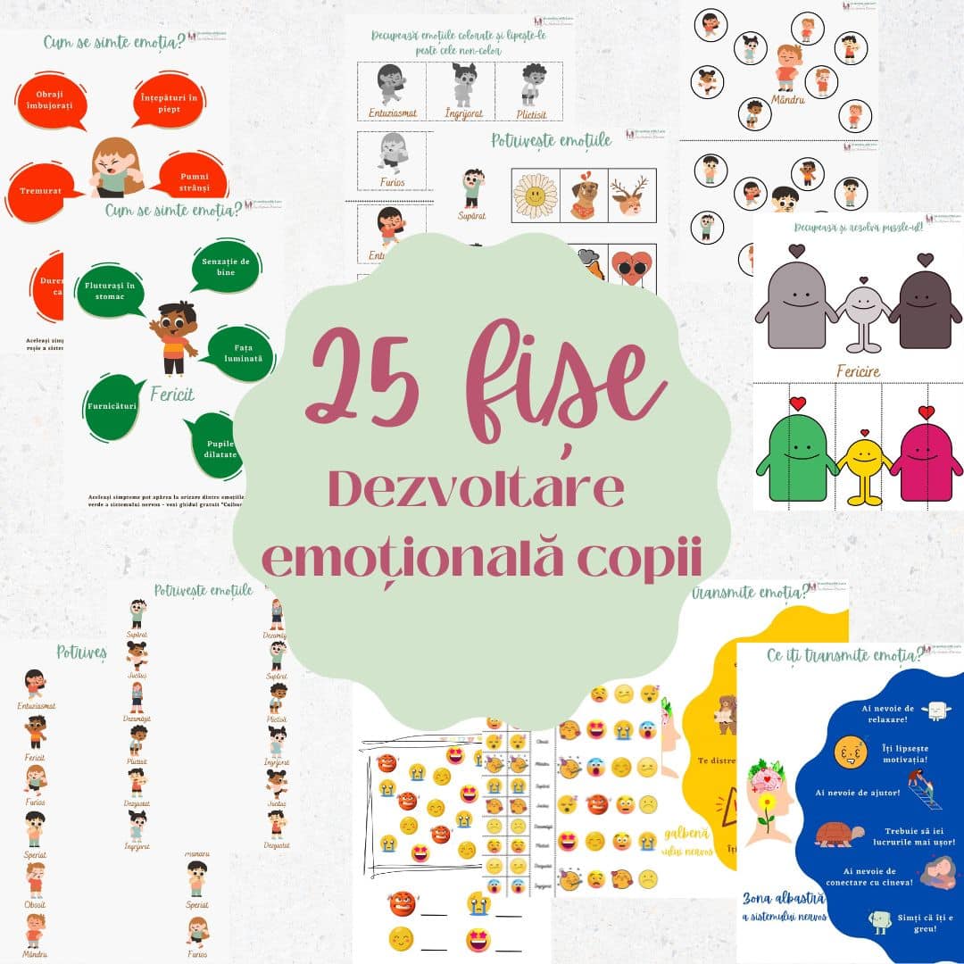 Pachet dezvoltare emoțională copii - 25 fișe 3 Pachet dezvoltare emoțională copii - 25 fișe
