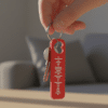 Breloc personalizat cupluri "Piesa noastra", Cadou cuplu Ziua Indragostitilor, rosu cu inima, melodie cod Spotify, Ed Sheeran Perfect, printat 3D - 10 x 2.5 x 0.2 cm