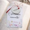 Martisor inovator printat 3D, mom cu inima simbol pe carton ilustrat "O primavara minunata", Cadou 1 Martie, Ziua Mamei, alb marble cu rosu, cu card si snur de martisor 1 In3d.ro 5