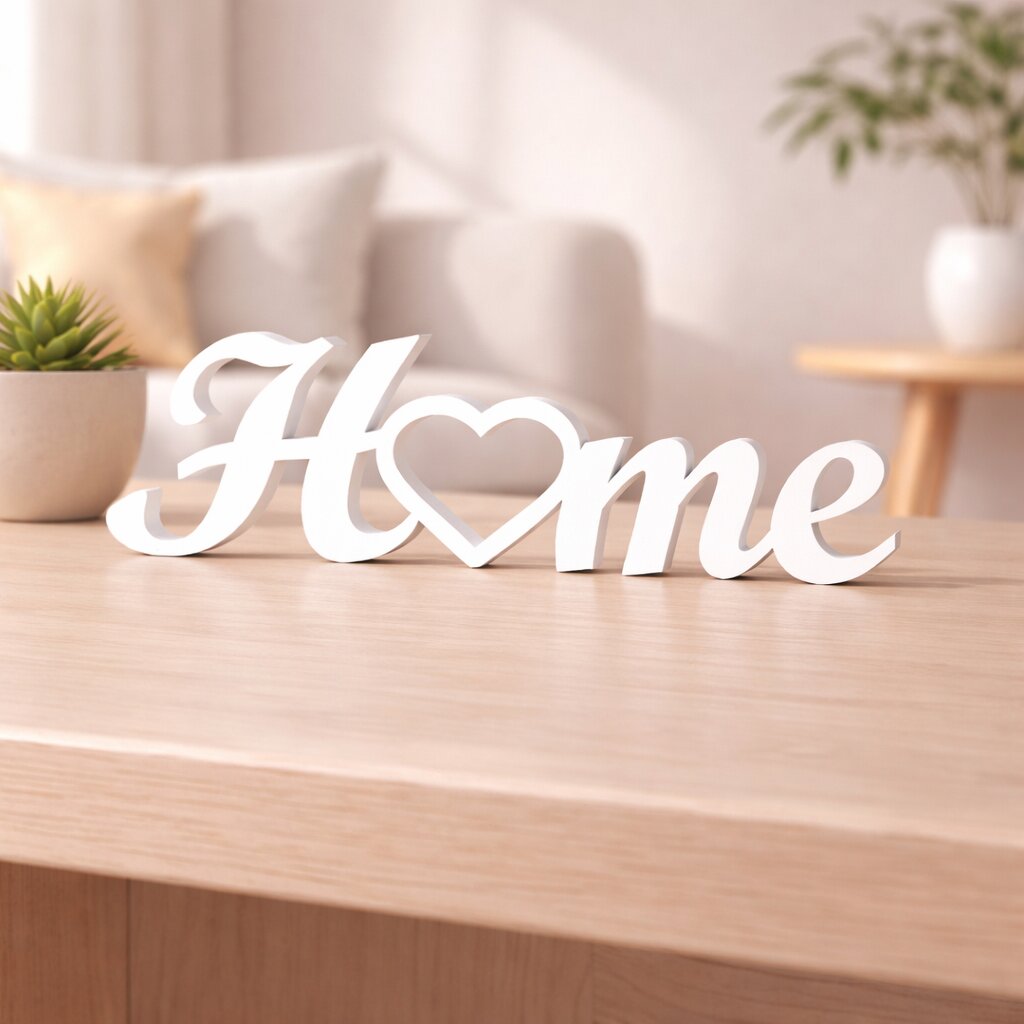 Decoratiune minimalista "Home" cu inima 3 Decoratiune minimalista "Home" cu inima