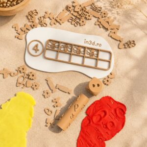 Alternative view of Set educational Montessori matematica distractiva, joaca cu plastilina - 50+ piese