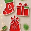 Set educational Montessori 3 tavite pentru joaca senzoriala si joc de rol, tematica de Craciun 2 craciun set 1